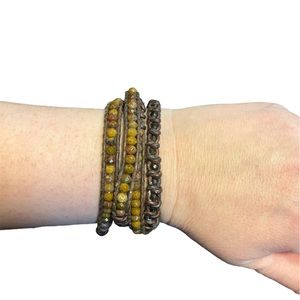 Chan Luu Leather Beaded Bracelet